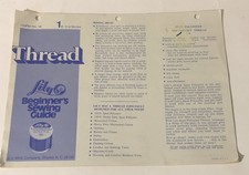 Thread Lily Beginner Sewing Guide Vintage Booklet Ephemera