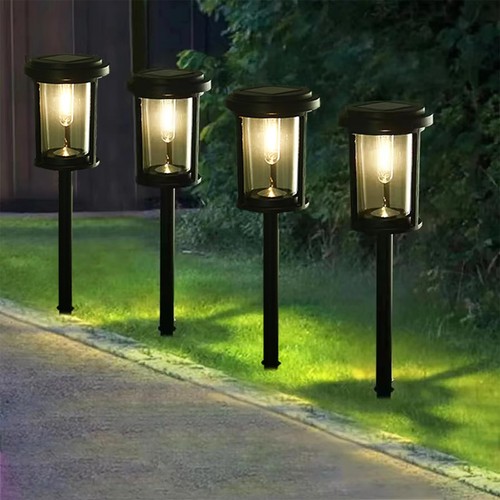 4 Pack Solar Pathway Lights Outdoor - Landscape Lighting Outdoor Solar Lights...