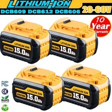 4x New 15.0Ah FLEXVOLT 20V/60V MAX Lithium-Ion Battery For DCB606 DCB609 DCB612