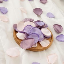 200 Pcs Silk Rose Petals, Purple Lavender Light Pink Artificial Flowers for