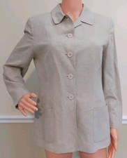 Ann Taylor Blazer Women's Sz 8 Tan Linen/Rayon Blend
