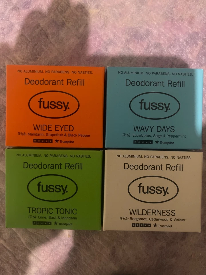 fussy deodorant refills x4 …..