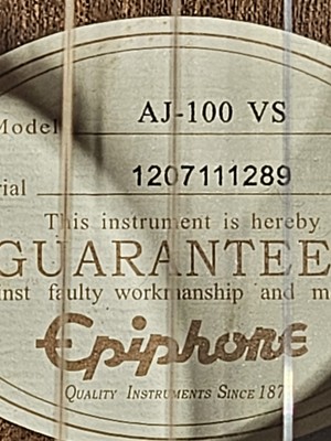 Epiphone AJ-100 VS Acoustic Guitar | eBay
