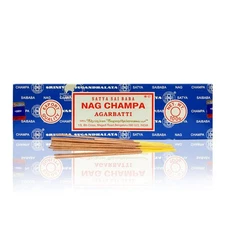 Satya Nag Champa Incense Sticks - 100G Bulk Pack, Long Burning Aromatherapy for