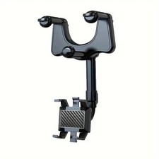 Rotatable Retractable Car Rearview Mirror Clamp on Mount Phone Holder Bracket