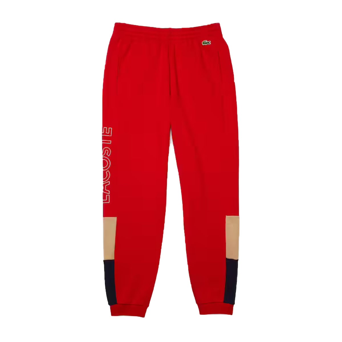 Мужские флисовые джоггеры Lacoste Authentic Color Block красноготемно-синего цвета XH7064 размер 4XL 21590₽