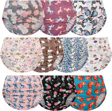 10 Pack Plastic Underwear Covers for Potty Training Girls Reusable Plastic Diape