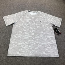 Spyder Rash Guard Shirt Mens XL Gray Camo UPF 30 Swim Quick Dry S923028