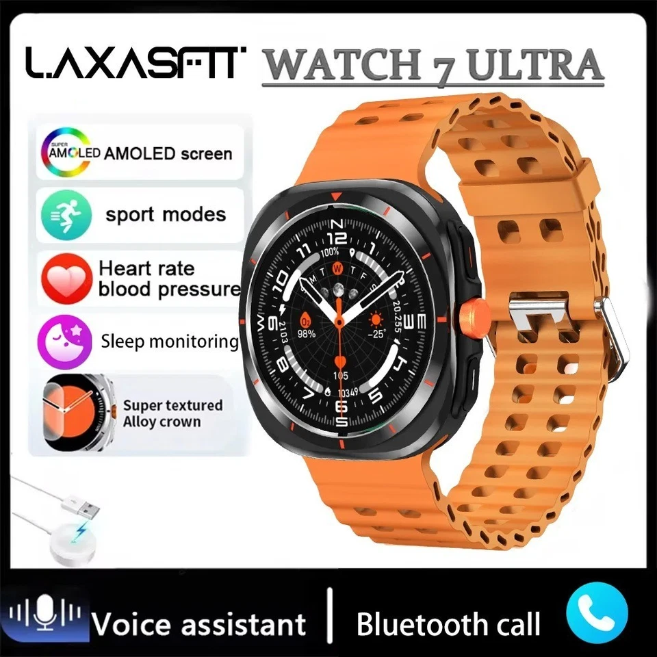 2025 Smartwatch Men Women AMOLED GPS Bluetooth Call Fitness Tracker Gym Fun Gift - Image 2 of 4