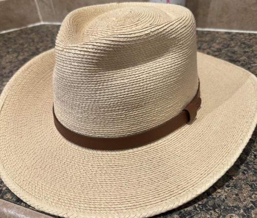 Fedora Black Hats For Men SunBody RB's Fine Palm Sloped Fedora Hat - Foto 4