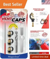 3 Pack Stainless Steel Gas Vent Caps for Faster Fuel Flow  Leak Proof Design