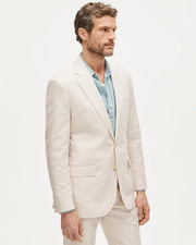 J Crew Ludlow suit jacket - slim 40 long - Baird McNutt Irish cotton-linen blend