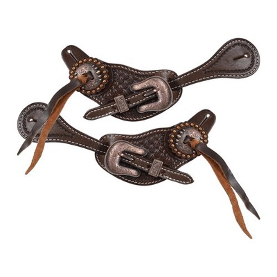 Showman Ladies Argentina Cow Leather Copper Ridge Spur Straps
