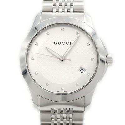 Gucci G-Timeless Uhr YA126404 Diamant Silber SS aus Japan