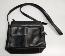 Fossil Crossbody Organizer Black Leather