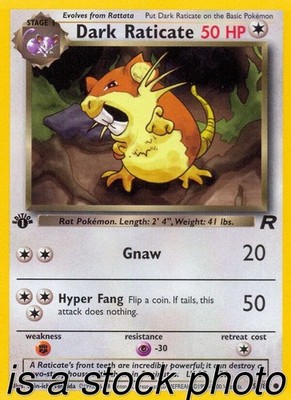 Dark Raticate 51/82 Team Rocket Unlimited Pokemon (MP-NM)