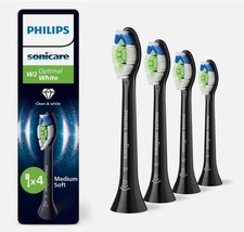 Image of Philips Sonicare W2 Optimal White Genuine Toothbrush Head Black 4 Pack