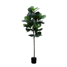 Mainstays 70" Artificial Indoor Fiddle Leaf Fig Tree in Black Pot