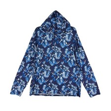 Polo Ralph Lauren Hoodie Mens Large Blue Floral Tropical Cotton Pullover