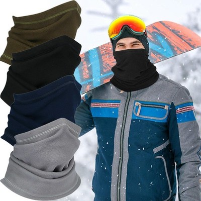 Unisex Windproof Fleece Neck Warmer Snood for Cold Weather Outdoor Skiing Sports