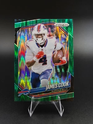 2025 Panini Prizm James Cook Green Flash #27 Bills - Bild 1 von 2