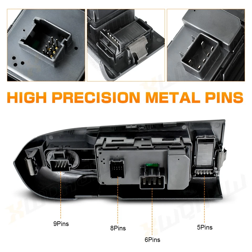 Tampa do painel moldura interruptor mestre janela para 2010-2014 GMC Sierra 3500 HD - Imagem 4 de 4