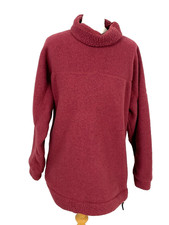 Musto Snugs Polartec Pullover Fleece Jumper Top Burgundy Red Size M Oversized
