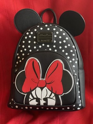 Disney Park 2022 Minnie Mouse Polka Dot Loungefly Mini Backpack