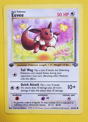 POKEMON EEVEE 51/64 1ST EDITION JUNGLE LP