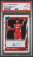 2021 PANINI OPTIC JALEN JOHNSON AUTO PSA 10 ROOKIE POP 6