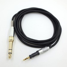 Black Braided Audio Cable Cord For Audio-Technica M40X M50X M70X Headphone