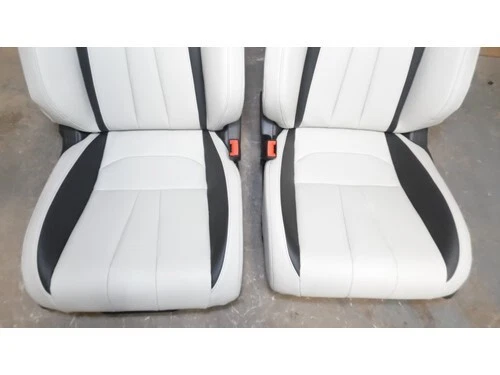 Acura Integra 2023 2024 asientos delanteros de cuero sintético con canastilla diestro y derecho blanco OEM Foto 2 de 4