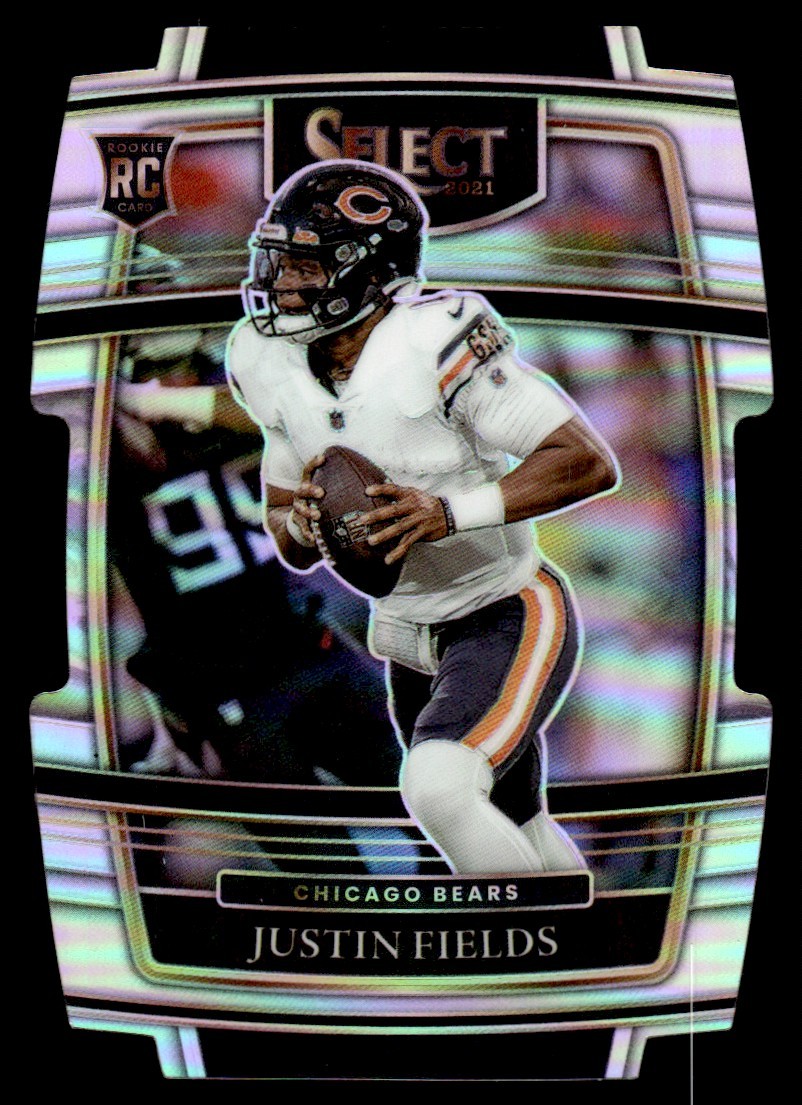 2021 Panini Select Silver Prizm Die Cut Justin Fields Rookie Chicago Bears #50