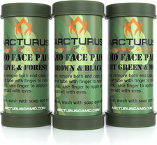 Camo Face Paint Sticks for Hunting, Airsoft  Paintball, 6 Colors