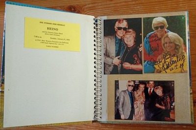HEINO  in USA -  1984 - Privates Fotoalbum. Autogramm. 30 Original Fotos. DIN A4