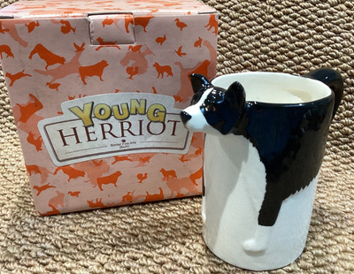 BORDER FINE ARTS ~ YOUNG HERRIOT STUDIO COLLECTION '' COLLIE '' ~ A8795 TASSE + BOX