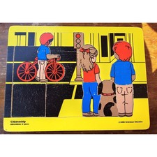 Vintage Britehouse Citizenship Educational Wood Puzzles Vintage 1998 BH1100054