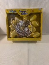 These are Just Born Peeps yellow chick novelty string lights designed for indoor