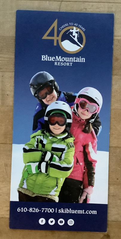 40 Year Blue Mountain Ski Pennslyvania Flyer. Mountain history Winter Events 🏔️