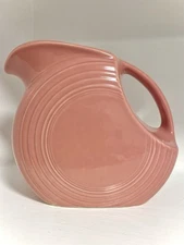 Fiesta Rose Disc Pitcher, large 67oz, Homer Laughlin ca. 1986 - 2005