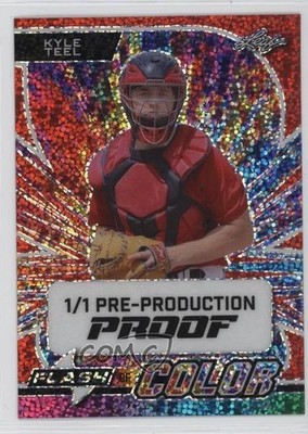 2023 Leaf Eclectic Pre-Production Proof Red Sparkles Unsigned 1/1 Kyle Teel s5q