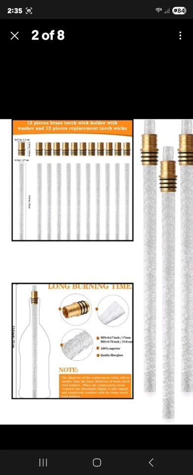 Transform Your Space: 16-Piece Luxury Wine Bottle Torch Kit with Fiberglass W... - Image 2 of 4