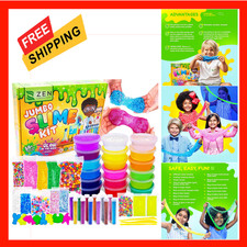 Slime Kit for Kids, Non Toxic Eco-Friendly, Complete DIY Slime Making Set, 50