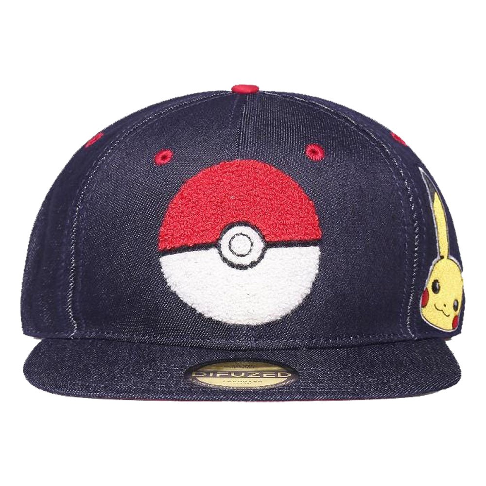 Pokémon Pokemon Pokeball Denim Snapback Baseball Cap - Image 3