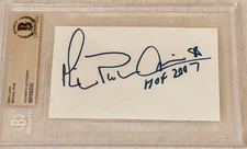 Michael Irvin autographed signed index card inscribed Playmaker BAS slab Cowboys