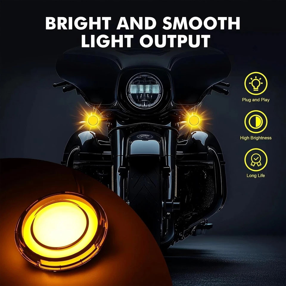 For Harley Sportster Softail Touring Dyna Fat Boy 1157 LED Turn Signal Lights - Изображение 2 из 4