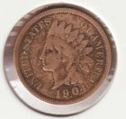 US Rare Old West 1904 Indian Head Penny Coin American Collection Shield Cent USA
