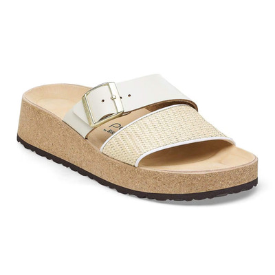 Birkenstock Papillio Almina Raffia Sandals Natural/White