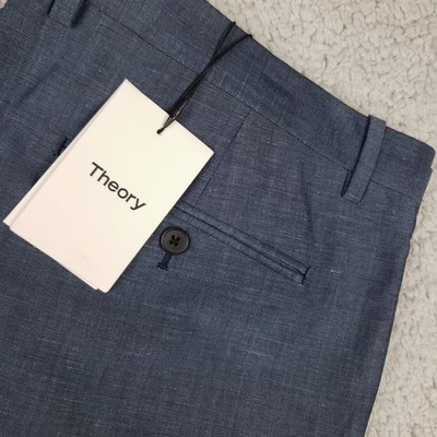 NEW Theory Dress Pants Men's 38x34 Linen Wool Blend Modern Summer Old Money