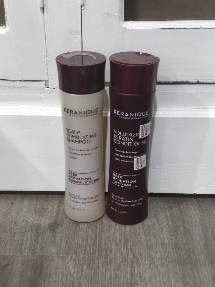 Champú estimulante del cuero cabelludo Keranique acondicionador de queratina voluminizador 8 OZ Foto 2 de 4